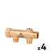 Collecteur à purge – SIDER - Laiton - MF 3/4" - Sorties 1/2"