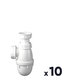 Lot de 10 Siphon d'évier - 1"1/2 - Ø 40 mm - Nicoll