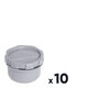 Lot de 10 bouchons de visite PVC gris - Ø 40 mm