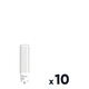 Lot de 10 ampoules LED PL-C - Dhome- G24q-2 - 6,5 W - 720 lm - 4000 K