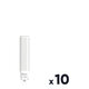 Lot de 10 ampoules LED PL-C - Dhome - G24d-3 - 9 W - 1000 lm - 4000 K