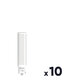 Lot de 10 ampoules LED PL-C - Dhome - G24q-3 - 9 W - 1000 lm - 4000 K