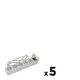 Lot de 5 blocs multiprise - Standard - 5 x 2P+ T -  Avec interrupteur - DHOME
