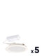 Lot de 5 downlight LED encastrés - Lumos - Dhome - 24 W - 2500 lumens - 4000 K - Ø 215 mm