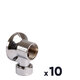 Lot de 10 appliques de machine à laver - Laiton chromé