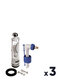 Lot de 3 ensembles mécanisme de chasse - SIDER - Robinet WC 357 - Double débit
