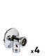 Lot de 4 appliques murales - sortie M 3/4" - arrivée M 1/2"