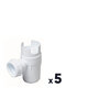 Siphon pour groupe de sécurité à emboîter - Nicoll - Lot de 5
