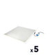 Lot de 5 plafonniers LED prismatique - Solar - 32 W - 3200 lm - 4000 K - UGR <19