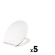 Lot de 5 abattants WC - SIDER - Luna 300 - l 43 x L 38 cm