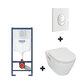 Pack WC Bâti-support GROHE - Cuvette suspendu SIDER - Sans bride - Plaque de commande double touche 