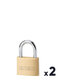 Cadenas laiton à clés - Exem - Largeur 50 mm - Lot de 2