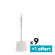 Lot de 9 + 1 OFFERT combinés WC en plastique- ROZENBAL - Blanc