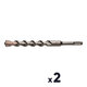 Lot de 2 forets béton - SCID - 4 taillants -  SDS+ - L.110 mm