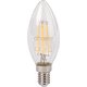 Ampoule LED flamme à filament - Dhome - E14 - 4,5 W - 470 lm - 3000 K - Claire