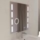 Miroir LED – CREAZUR – 700 x 700 mm – Anti-buée – IP44 – Loupe x5