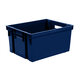 Kit complet bac + couvercle - EDA - 10L - Bleu - Noir