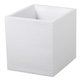 Pot plastique carré Graphit Eda - 31 l - Blanc cérusé