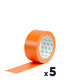 Lot de 5 adhésifs PVC plastifié orange - 48 mm - 33 m - Antalis
