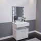 Ensemble meuble salle de bain PMR – CREAZUR - L.70 cm – Plan vasque – Miroir LED