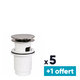 Bonde lavabo Clic-Clac - Lot de 5 + 1 offerte 