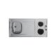 Evier de cuisinette - NORD INOX - 1200x600 mm - Une cuve - Avec plaque de cuisson 