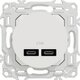 Chargeur USB double Type C+C 21W Power Delivery – SCHNEIDER ELECTRIC – ODACE – Blanc craie