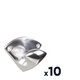 Lot de 10 patères en alu poli arrondie - Duval