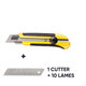 Lot cutter + 10 lames de cutter - STANLEY
