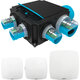 Kit VMC simple flux hygroréglable – ATLANTIC – Hygrogenius Flex – Avec 3 kits e-Twist&Go et bouches Line – Du T1 au T7
