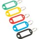 Porte-clés étiquette avec fenêtre - Plastique - Assortiment de couleurs - Deux de chaque couleur 