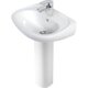 Pack lavabo complet – SIDER – 55 x 42 cm – Mitigeur PRIMA - Avec colonne - Blanc / chromé