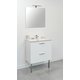 Ensemble meuble salle de bain avec miroir - SIDER - Socoa - Blanc