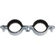 Collier de fixation isophonique - SIDER - Fixation double - Acier zingué 