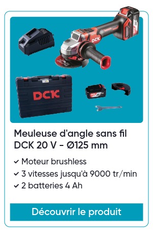 Meuleuse d'angle sans fil DCK 20V