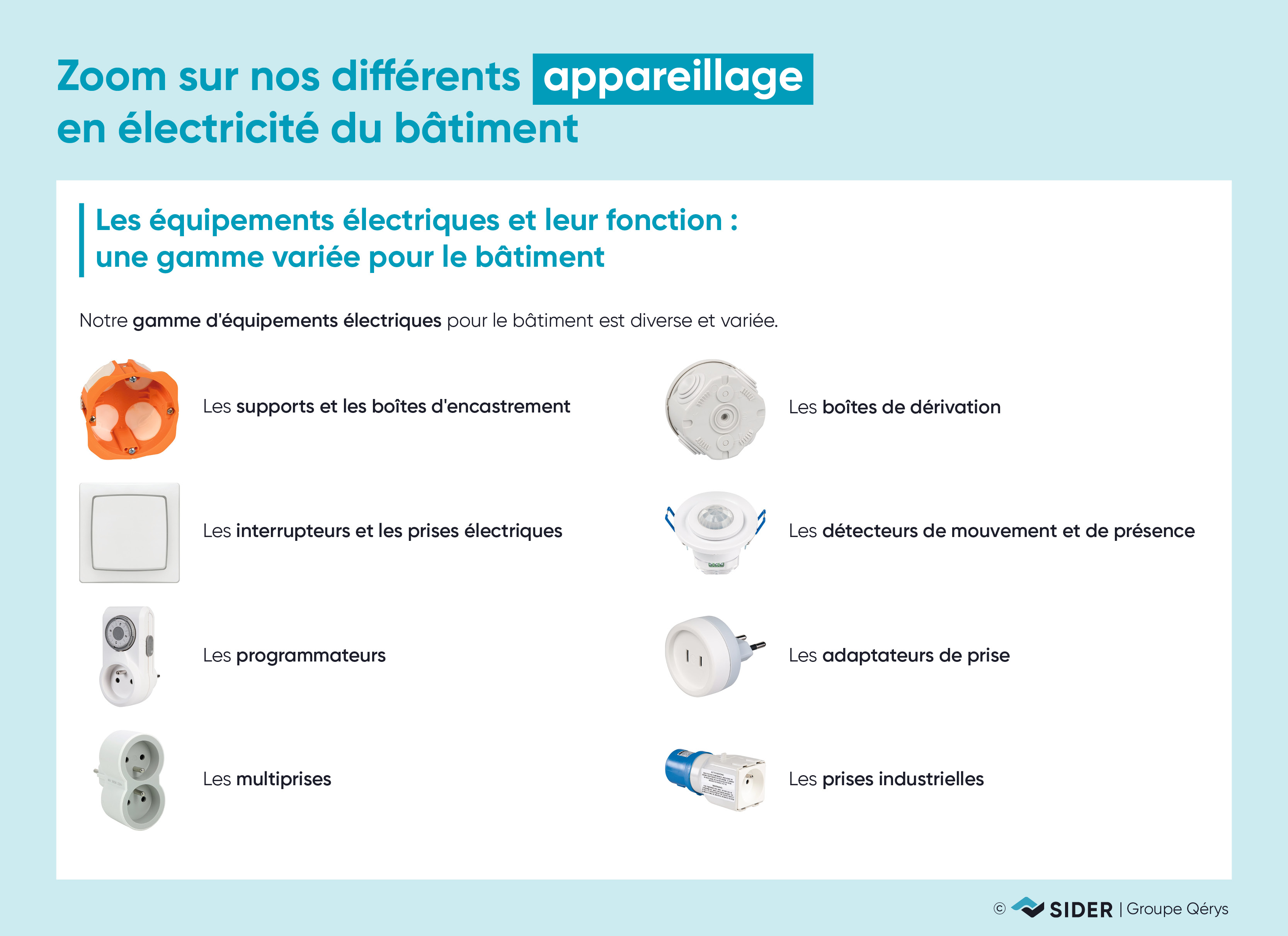 appareillage électricité