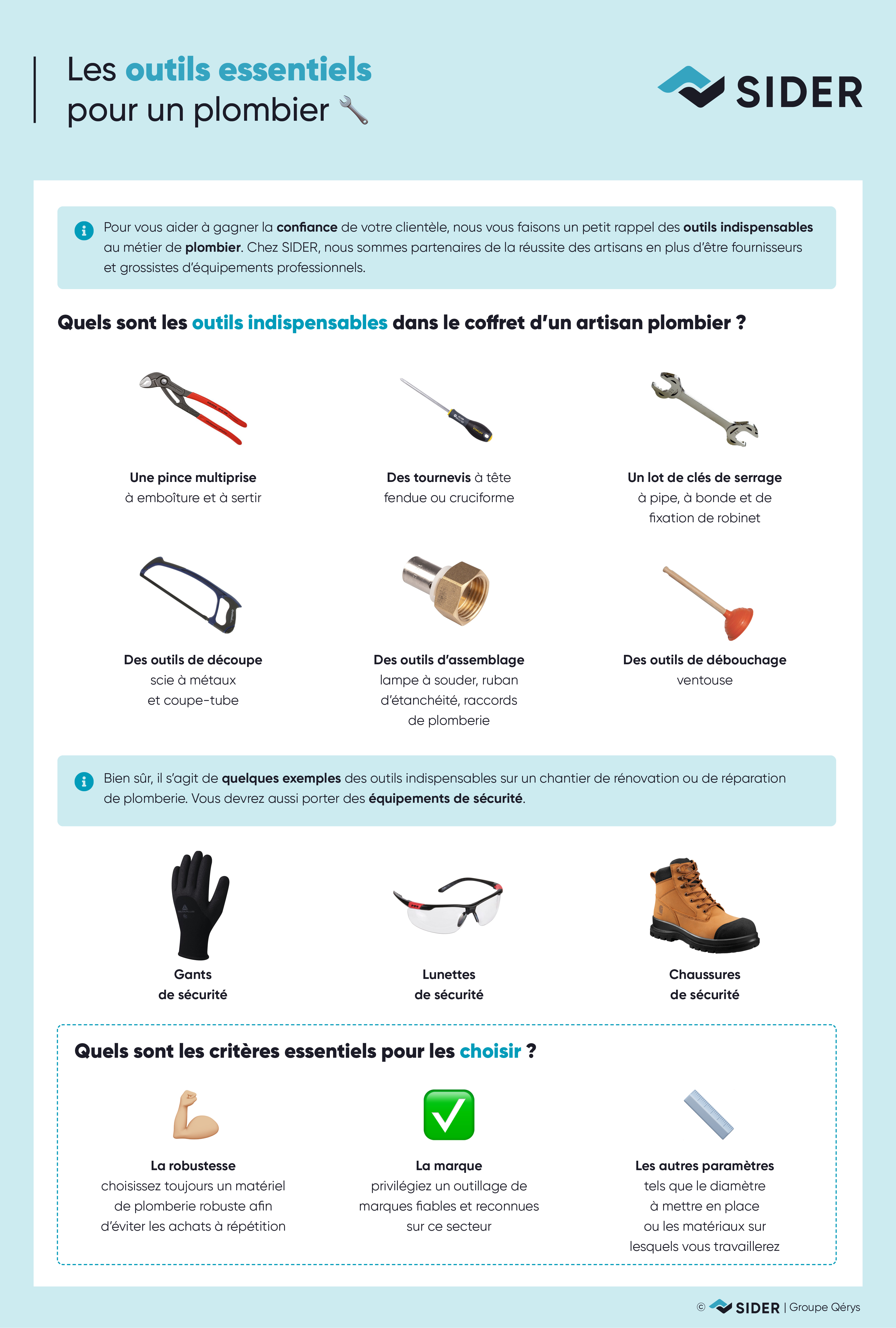 conseils outils plombier
